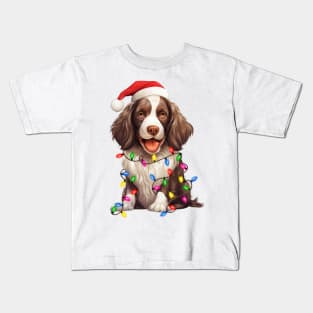 Christmas English Springer Spaniel Kids T-Shirt